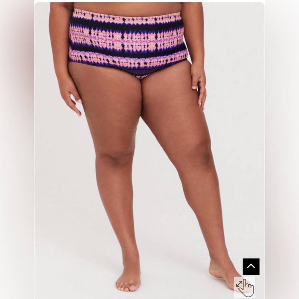 Torrid sz 3 High-Rise Allover Smooth Swim Bottom -New Without Tags